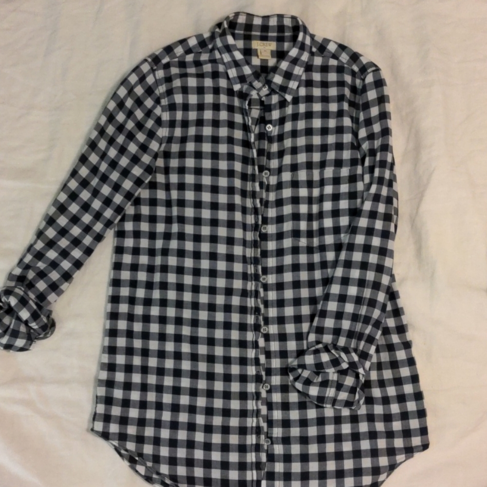 J. Crew Gingham Button Down